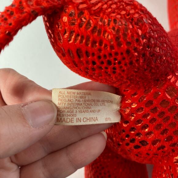 Dan Dee Red Reindeer Balloon Animal Plush Holiday Christmas Sparkle Shimmer 14" - Picture 9 of 11